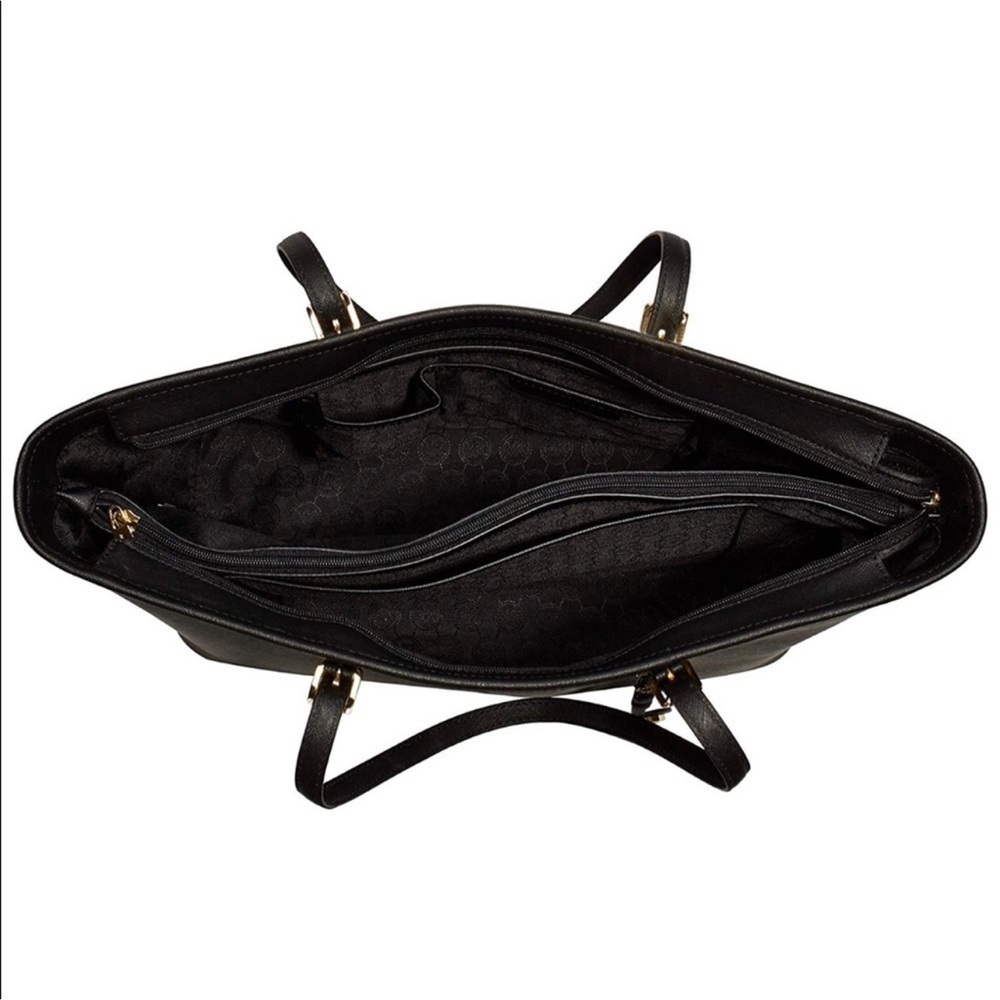 Michael Kors Black Tote with Gold Charm - Picture 2 of 8